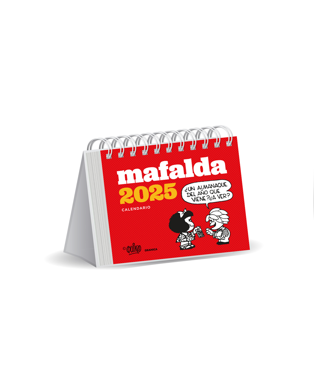 Mafalda 2025, Calendario Escritorio Rojo